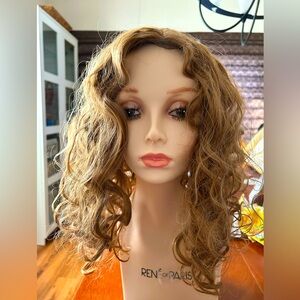 Curly Strawberry Blonde Hair Topper - Great Coverage!